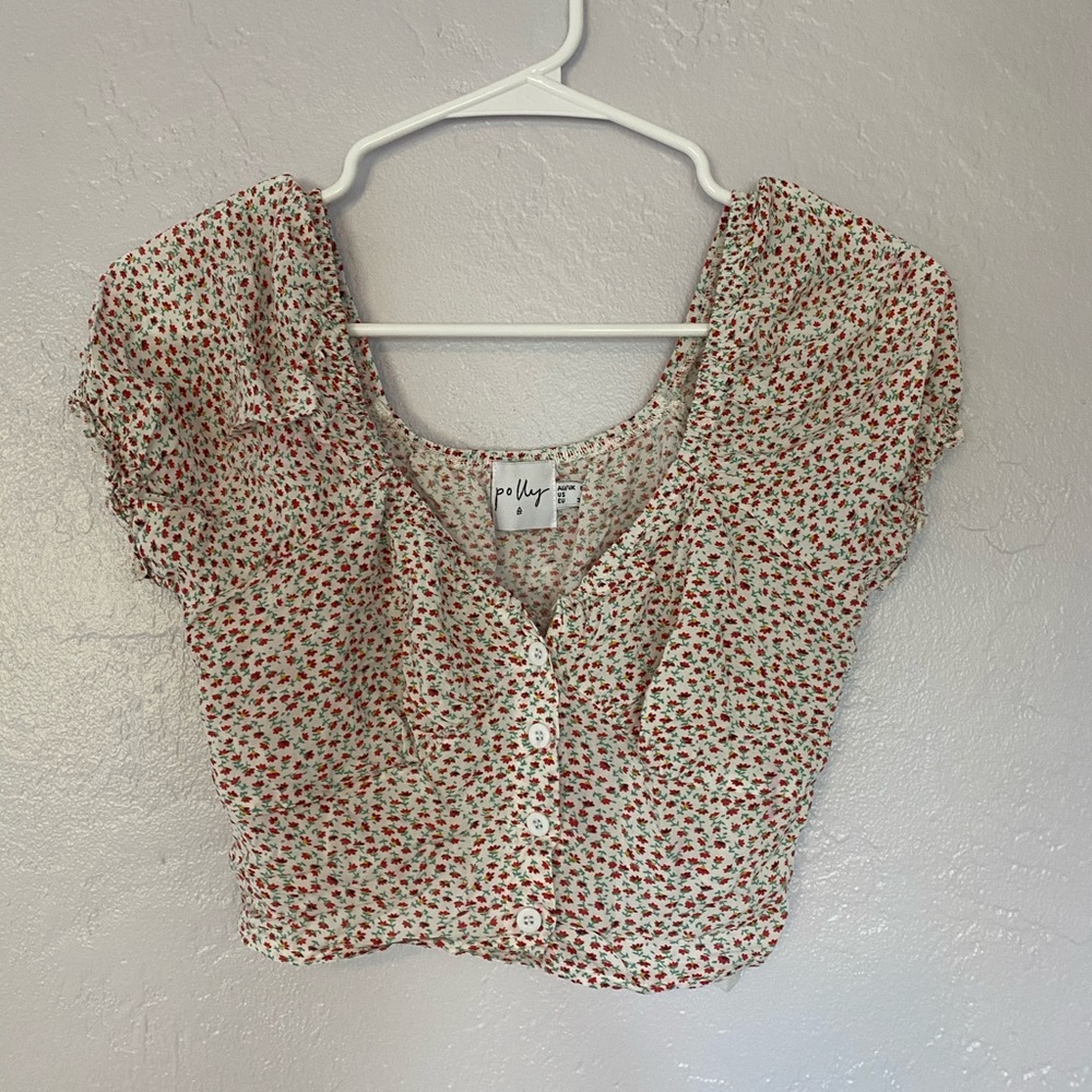 Princess Polly Laura Top White and Red